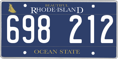 RI license plate 698212
