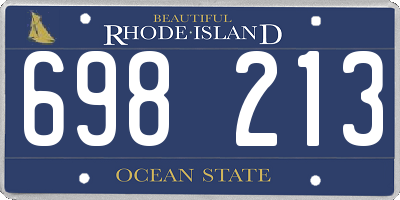 RI license plate 698213