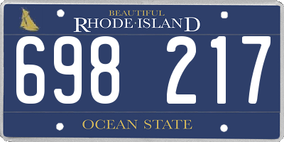RI license plate 698217