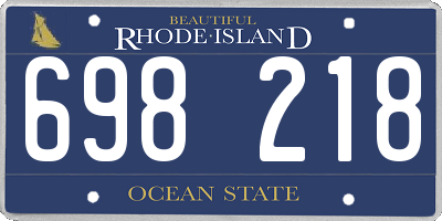 RI license plate 698218