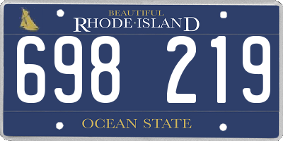 RI license plate 698219