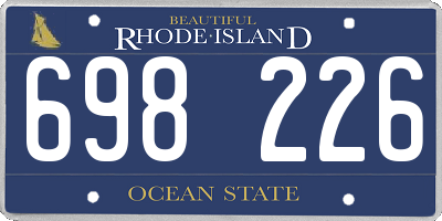 RI license plate 698226