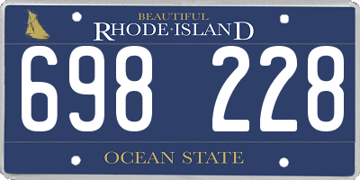 RI license plate 698228