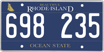 RI license plate 698235