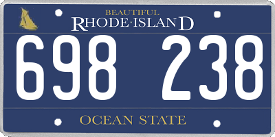 RI license plate 698238