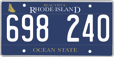RI license plate 698240