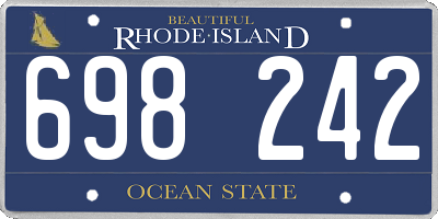 RI license plate 698242