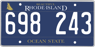 RI license plate 698243
