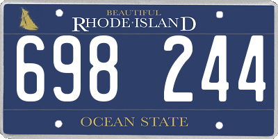 RI license plate 698244