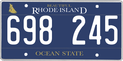 RI license plate 698245