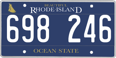 RI license plate 698246