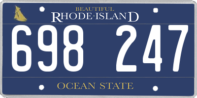 RI license plate 698247