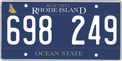 RI license plate 698249