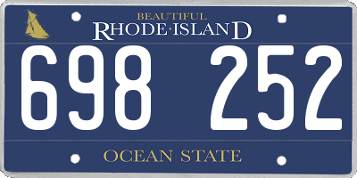 RI license plate 698252