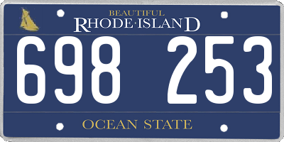 RI license plate 698253