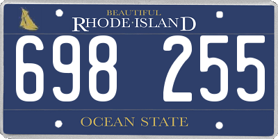 RI license plate 698255