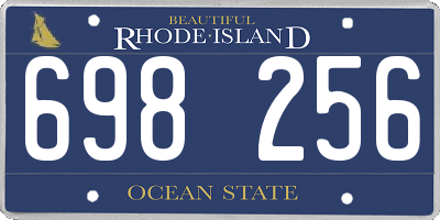 RI license plate 698256
