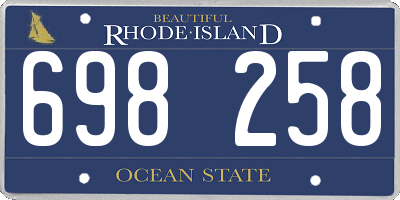 RI license plate 698258