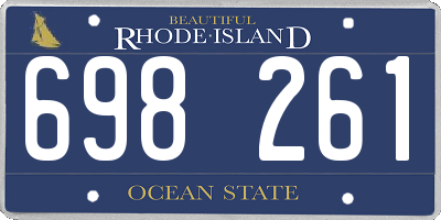 RI license plate 698261