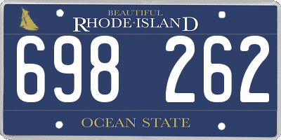 RI license plate 698262