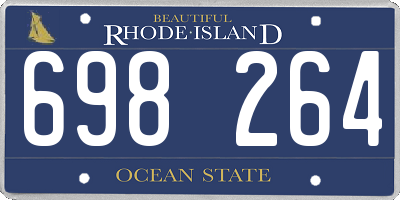 RI license plate 698264