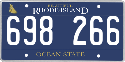 RI license plate 698266