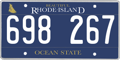RI license plate 698267