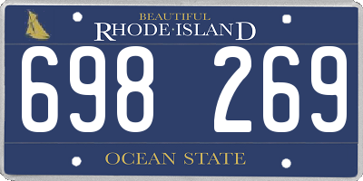 RI license plate 698269
