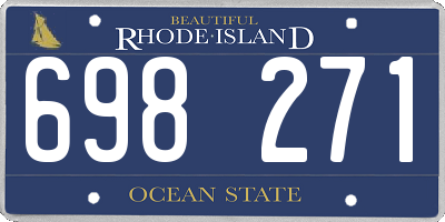 RI license plate 698271