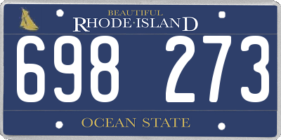 RI license plate 698273