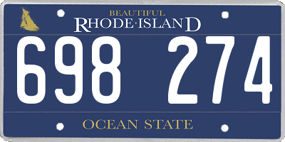 RI license plate 698274