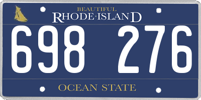 RI license plate 698276