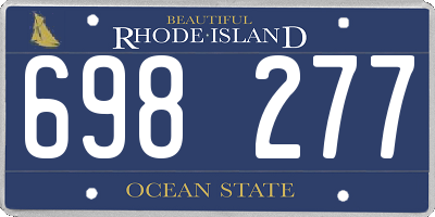 RI license plate 698277