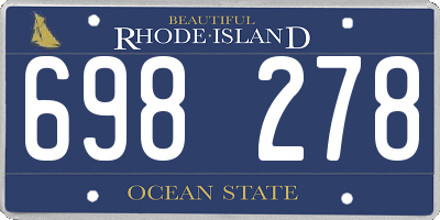 RI license plate 698278
