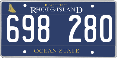 RI license plate 698280