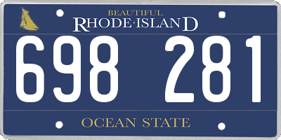 RI license plate 698281