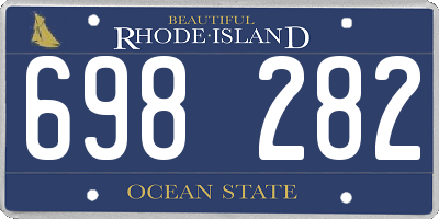 RI license plate 698282