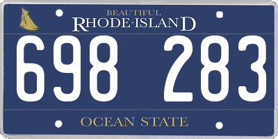 RI license plate 698283