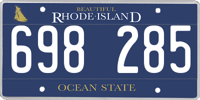RI license plate 698285