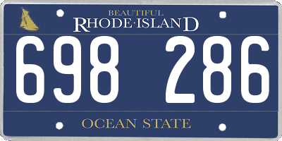 RI license plate 698286