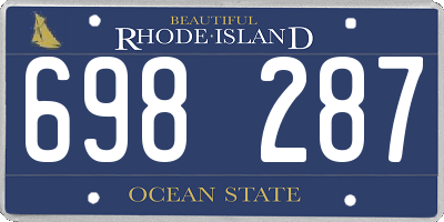 RI license plate 698287