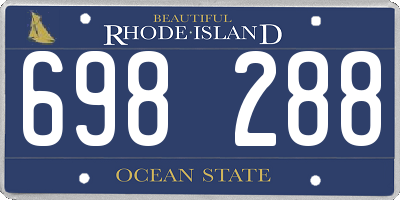 RI license plate 698288