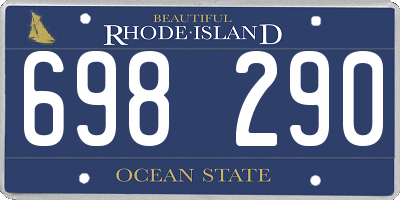 RI license plate 698290