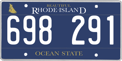 RI license plate 698291