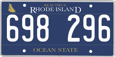RI license plate 698296