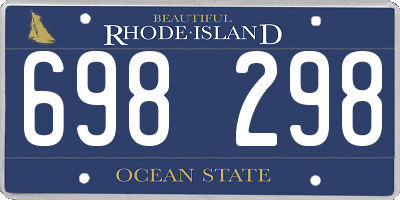 RI license plate 698298