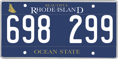 RI license plate 698299