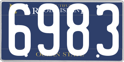 RI license plate 6983