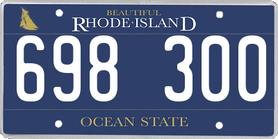 RI license plate 698300