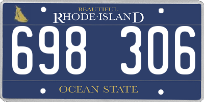 RI license plate 698306